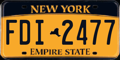 NY license plate FDI2477