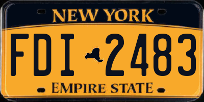NY license plate FDI2483
