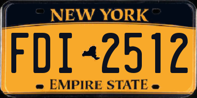 NY license plate FDI2512