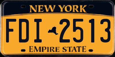 NY license plate FDI2513