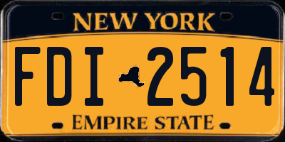 NY license plate FDI2514