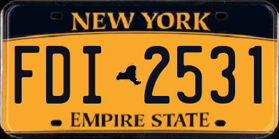 NY license plate FDI2531