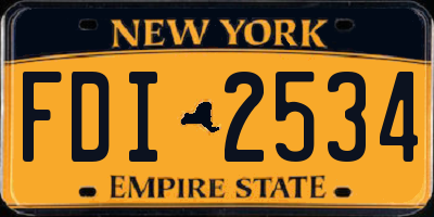 NY license plate FDI2534