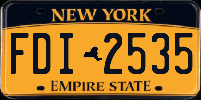 NY license plate FDI2535