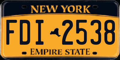 NY license plate FDI2538