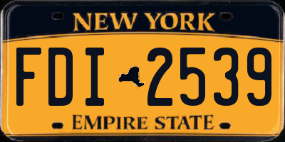NY license plate FDI2539