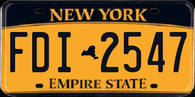NY license plate FDI2547