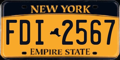 NY license plate FDI2567