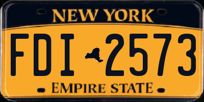 NY license plate FDI2573