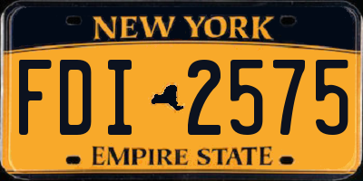 NY license plate FDI2575