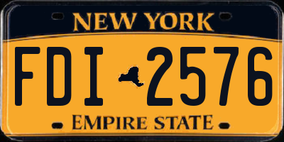 NY license plate FDI2576