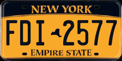 NY license plate FDI2577
