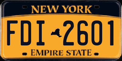 NY license plate FDI2601