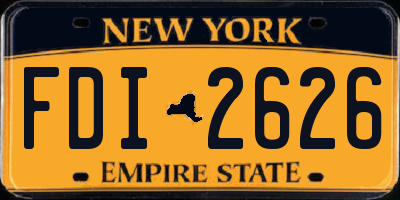 NY license plate FDI2626