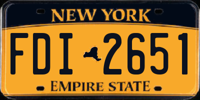 NY license plate FDI2651