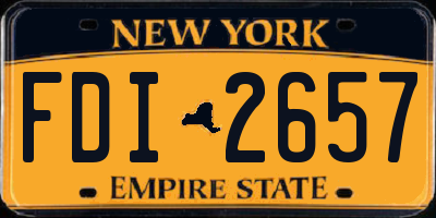 NY license plate FDI2657