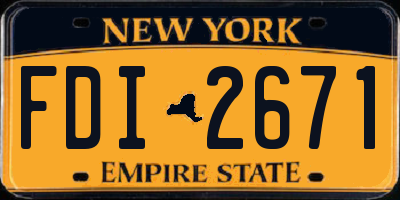 NY license plate FDI2671