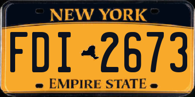 NY license plate FDI2673