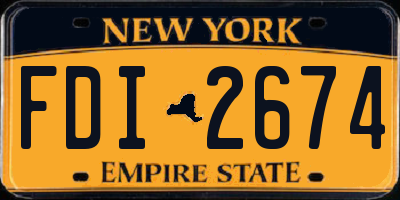 NY license plate FDI2674