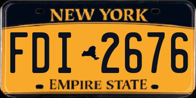NY license plate FDI2676