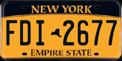 NY license plate FDI2677