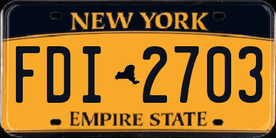 NY license plate FDI2703