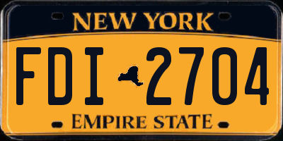 NY license plate FDI2704