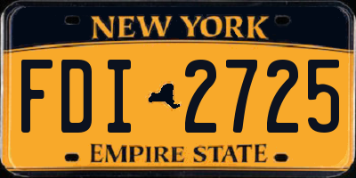NY license plate FDI2725