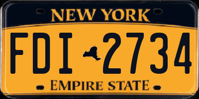 NY license plate FDI2734