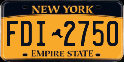 NY license plate FDI2750