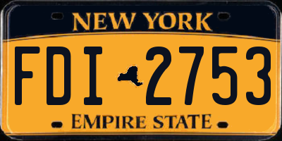 NY license plate FDI2753