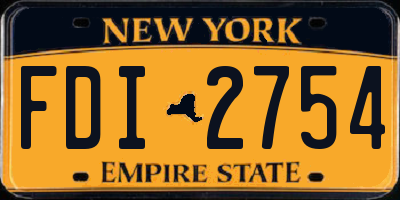 NY license plate FDI2754