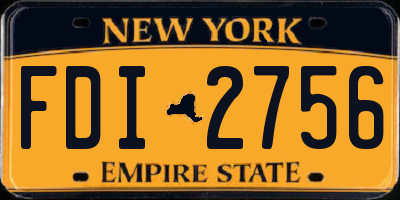 NY license plate FDI2756