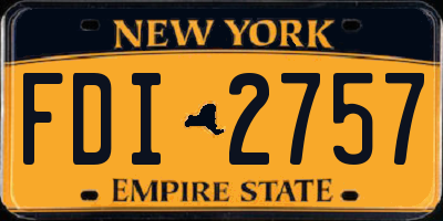 NY license plate FDI2757