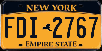 NY license plate FDI2767