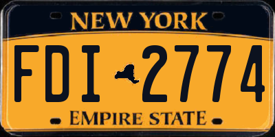 NY license plate FDI2774