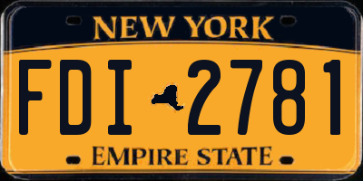 NY license plate FDI2781