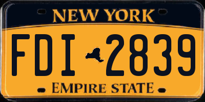 NY license plate FDI2839