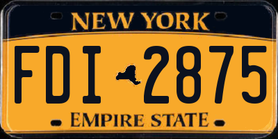NY license plate FDI2875