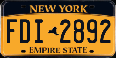 NY license plate FDI2892