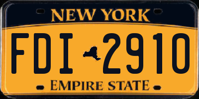 NY license plate FDI2910