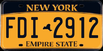 NY license plate FDI2912