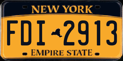 NY license plate FDI2913