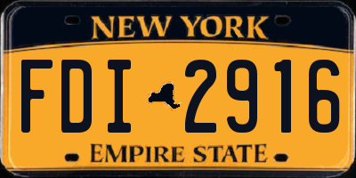 NY license plate FDI2916