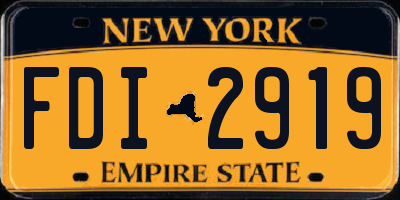 NY license plate FDI2919