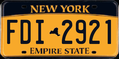 NY license plate FDI2921