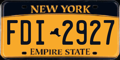 NY license plate FDI2927