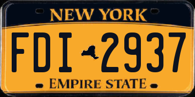 NY license plate FDI2937