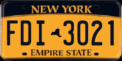 NY license plate FDI3021