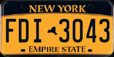 NY license plate FDI3043